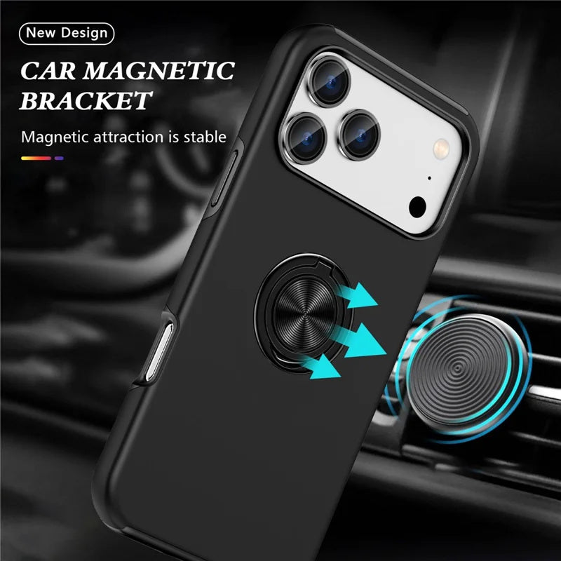 Hybrid Magnetic Invisible Ring Case for iPhone 17 Pro Hybrid Magnetic Invisible Ring Case for iPhone 17 Pro